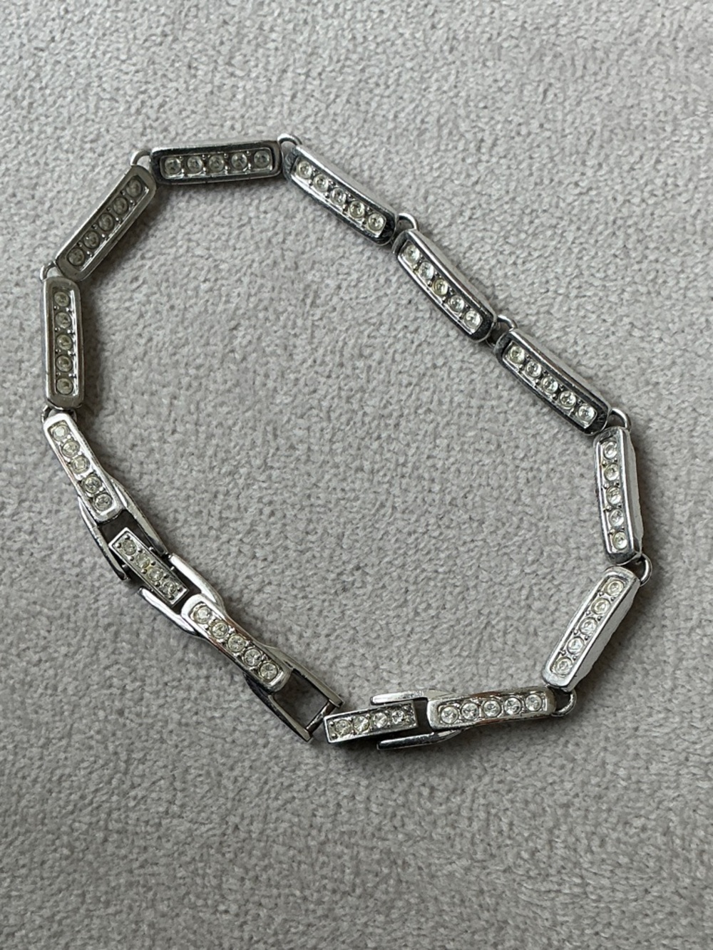 Silver Crystal Link Bracelet - Women Jewelry